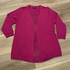 Beecher Pointelle Back Detail Cardigan